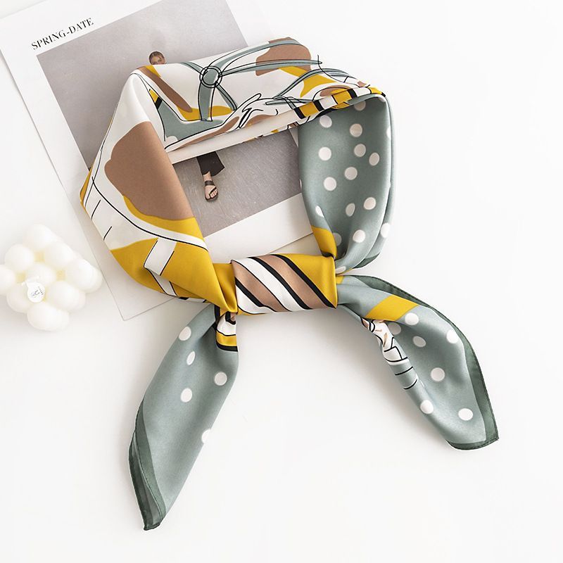 Elegant Silk Scarf Spring Matching Shirt Elegant Silk Scarf Spring Matching Shirt